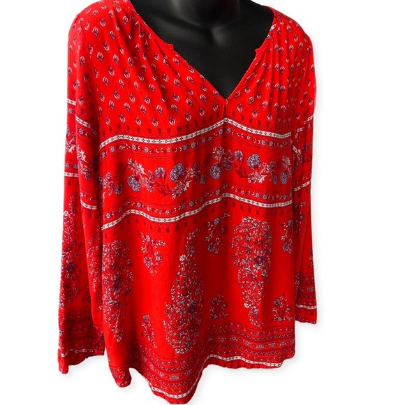 🌸4/$20🌸 V-Neck Boho Blouse - Picture 6 of 10